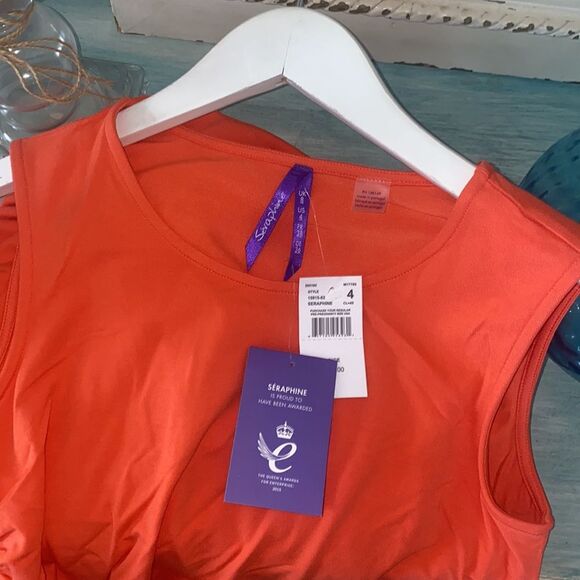 Seraphine Maternity Maxi Dress Nursing Maxi Dress Coral - Picture 15 of 16